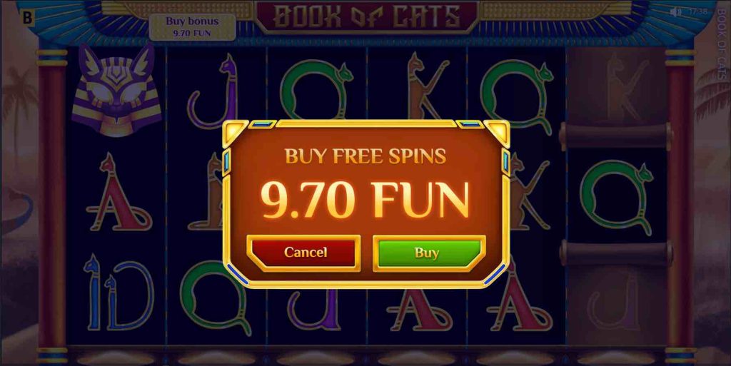Book of Cats bonus buy screen