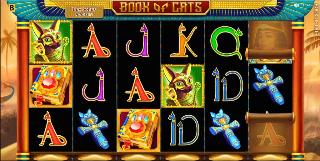 Book of Cats win line expanding feature trigger