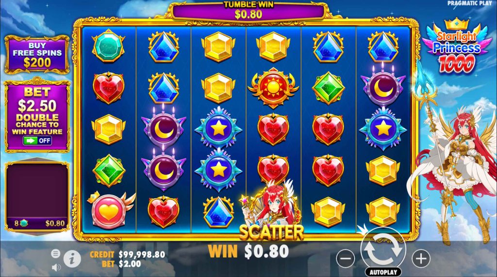 Starlight Princess 1000 main screen