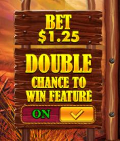 Buffalo King Megaways free spins double chance feature