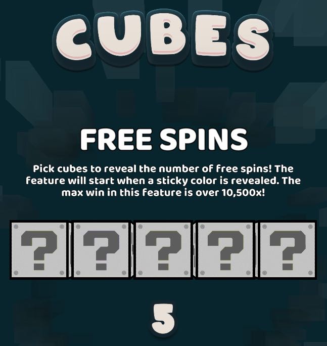 Cubes 2 free spins bonus picker 1