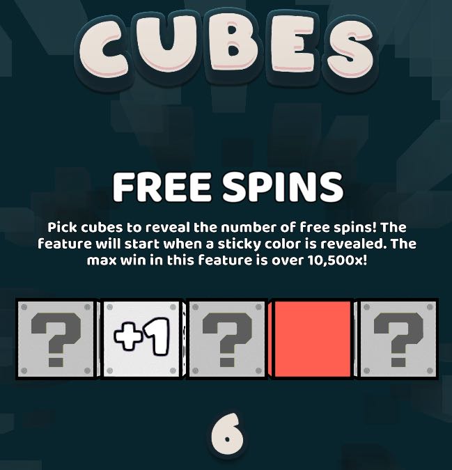 Cubes 2 free spins bonus picker 2
