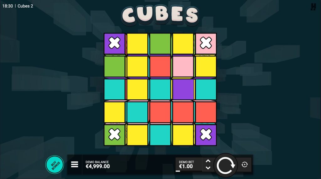 Cubes 2 main slot screen