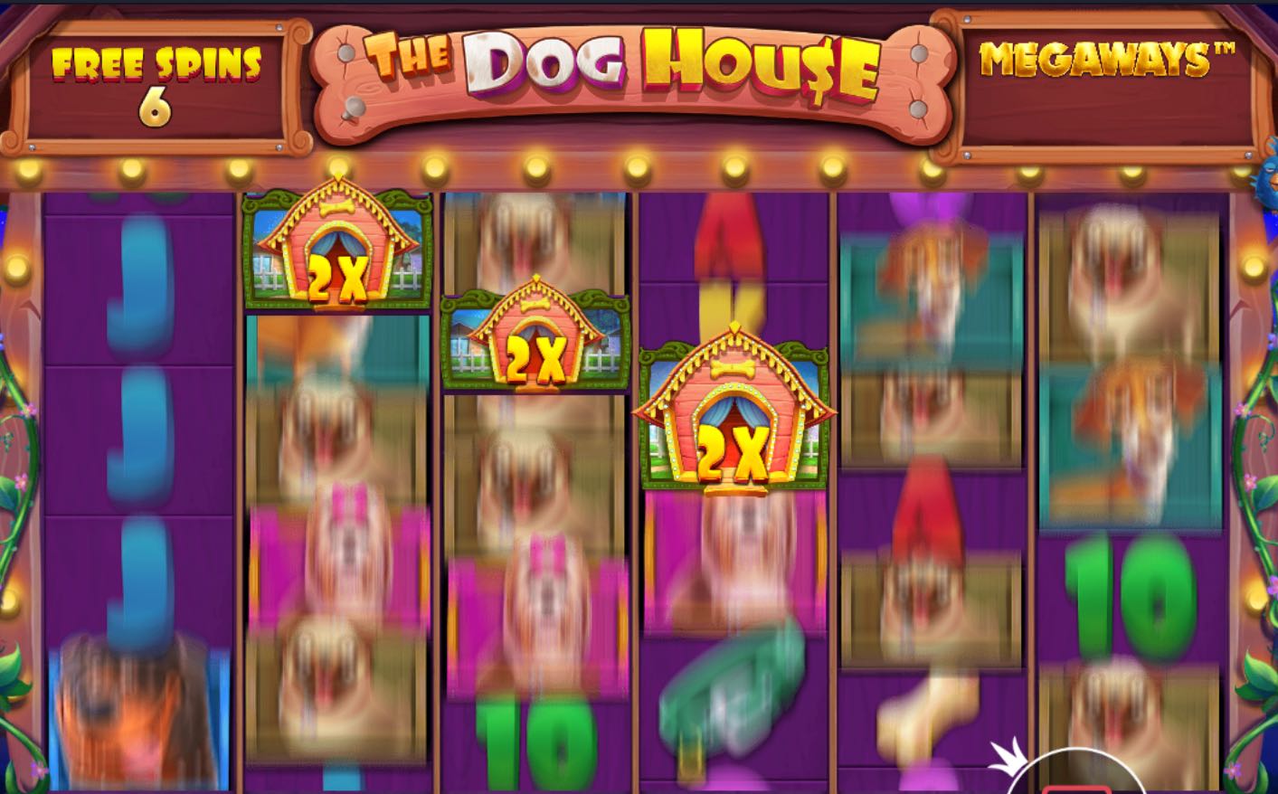 The Dog House Megaways raining wilds free spins bonus