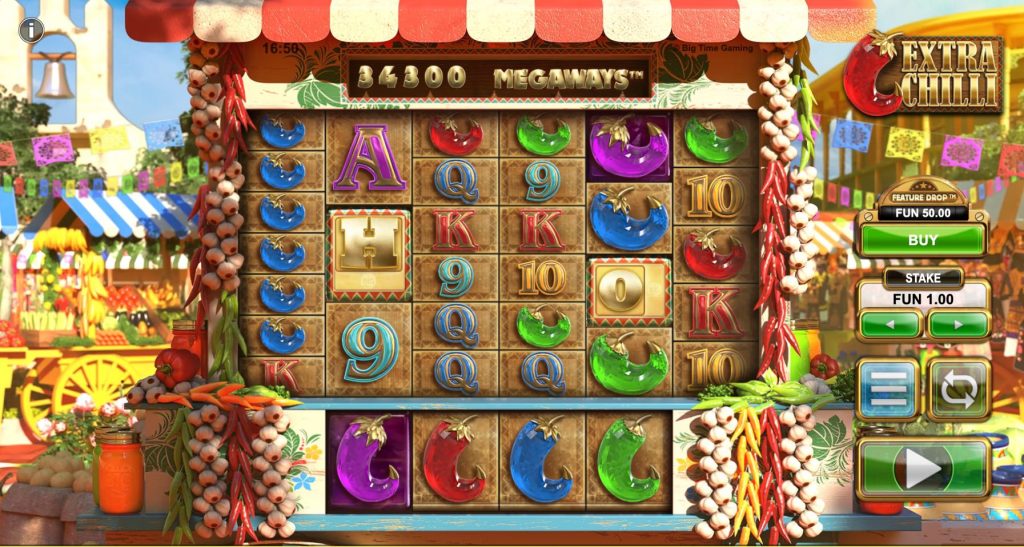 Extra Chilli main slot screen