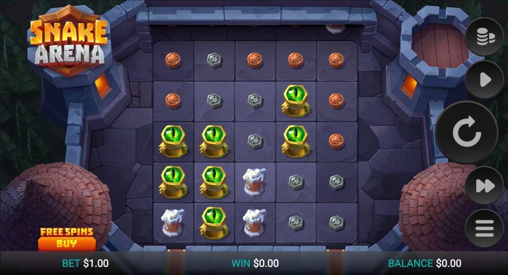 Snake Arena main slot screen