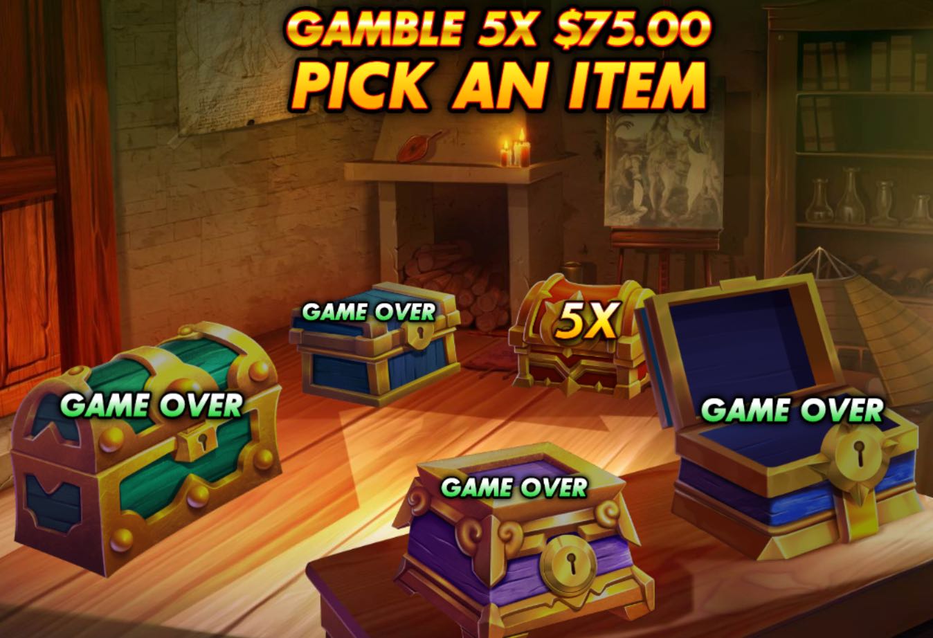 Da Vinci's Treasure bonus win gamble result
