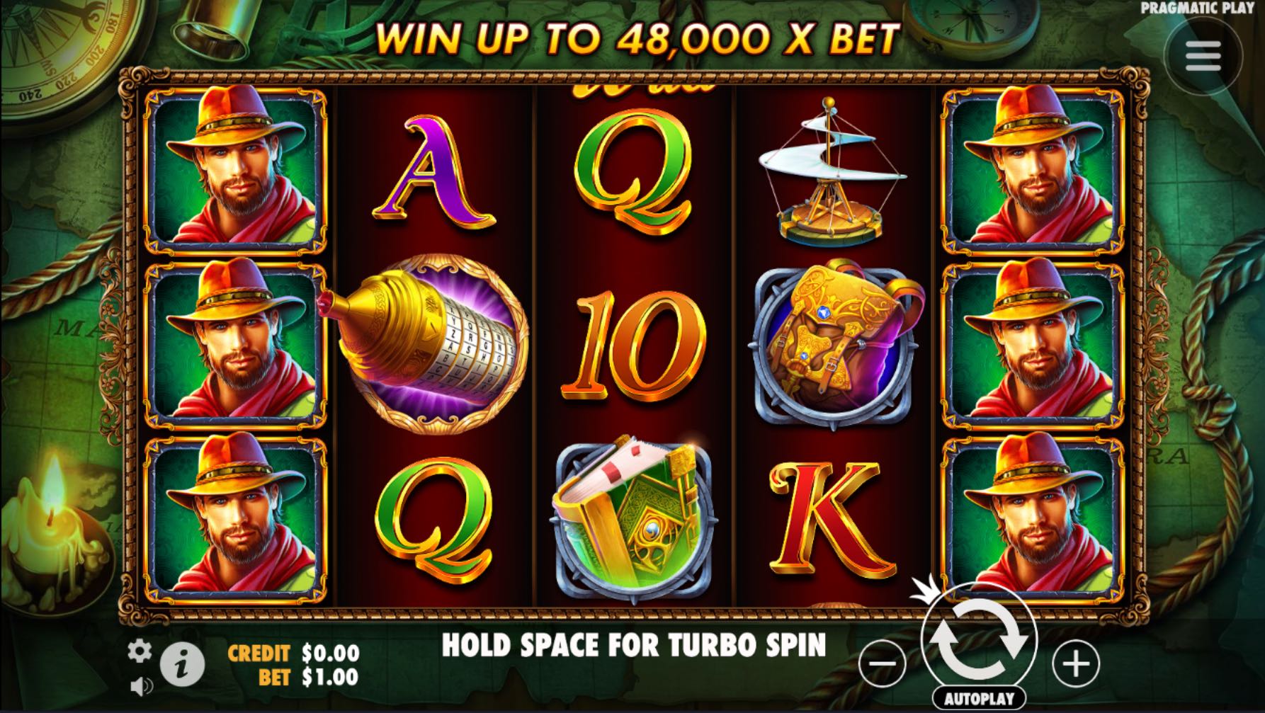 Da Vinci's Treasure main slot screen