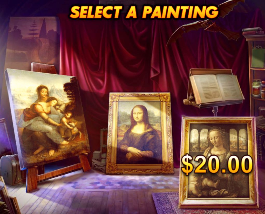 Da Vinci's Treasure prize picker bonus reward