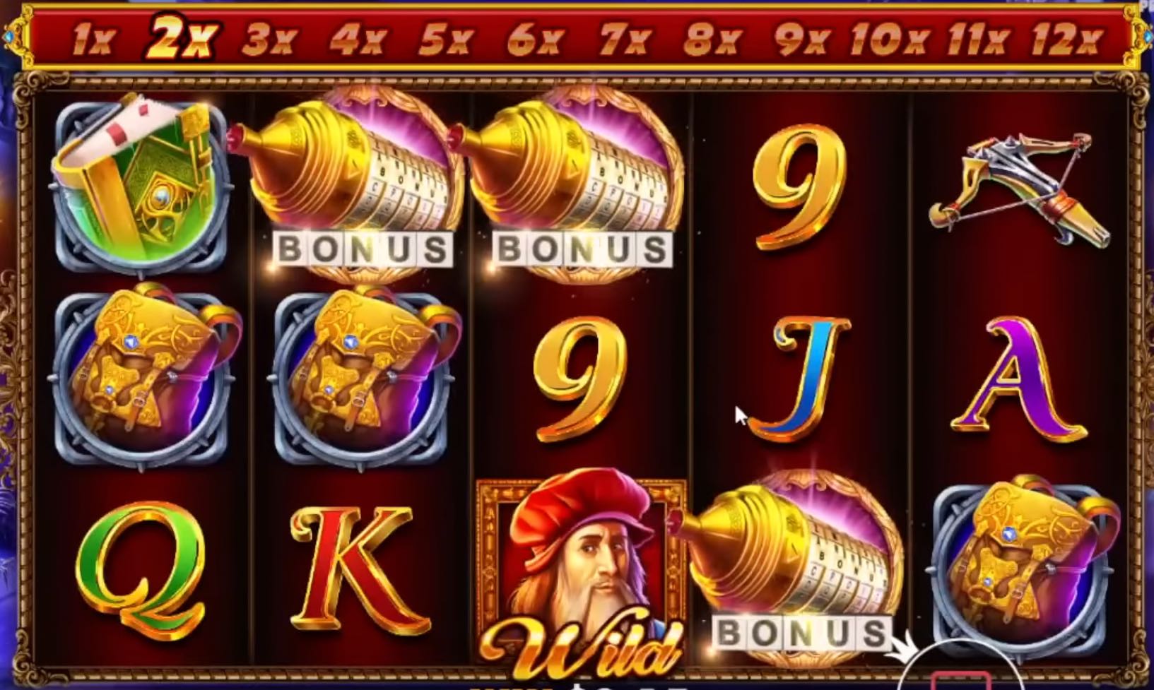 Da Vinci's Treasure progressive free spins retrigger