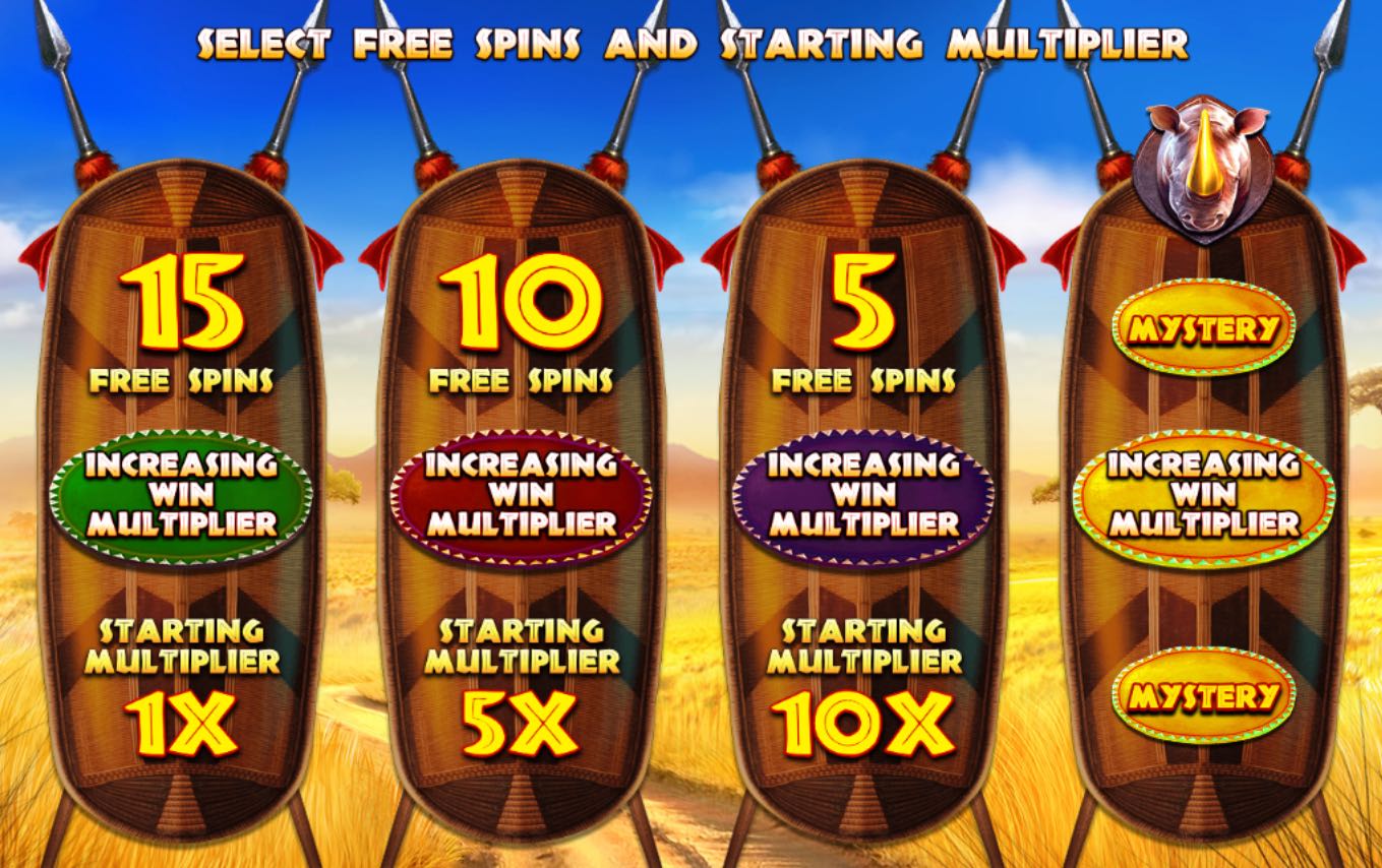 Great Rhino Megaways free spins choice