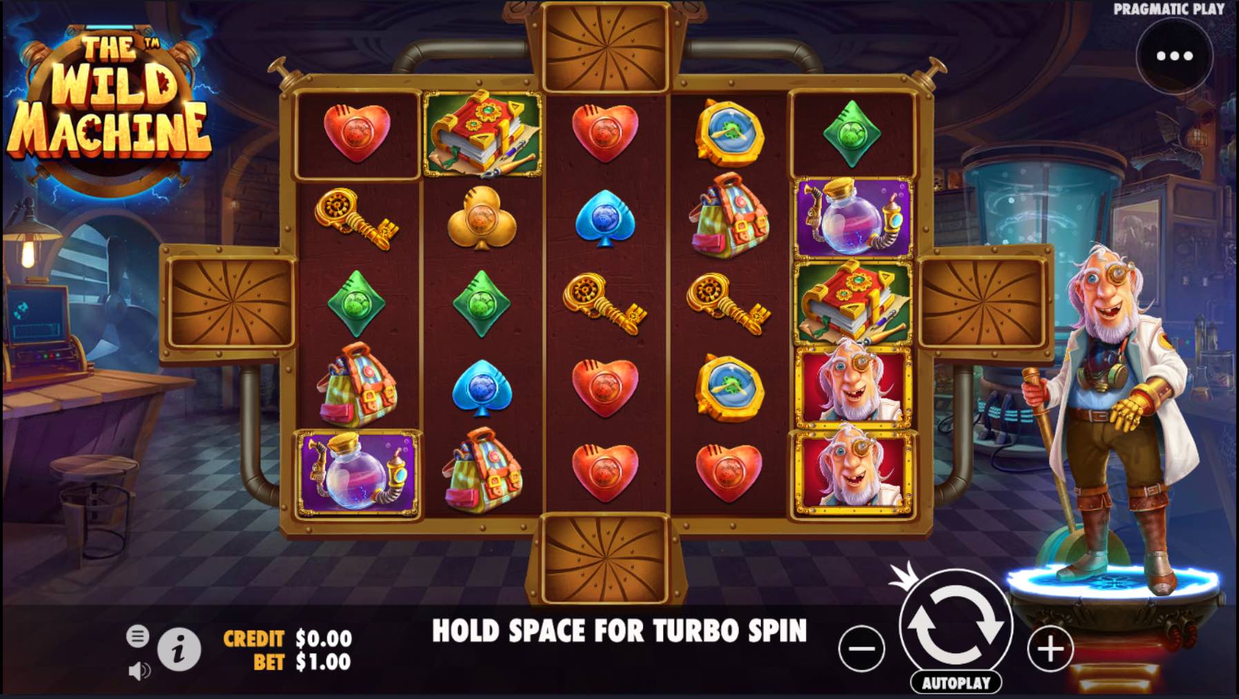 The Wild Machine main slot screen