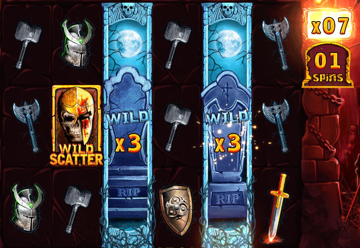 Warrior Graveyard Graveyard Spins tombstone wilds expanded
