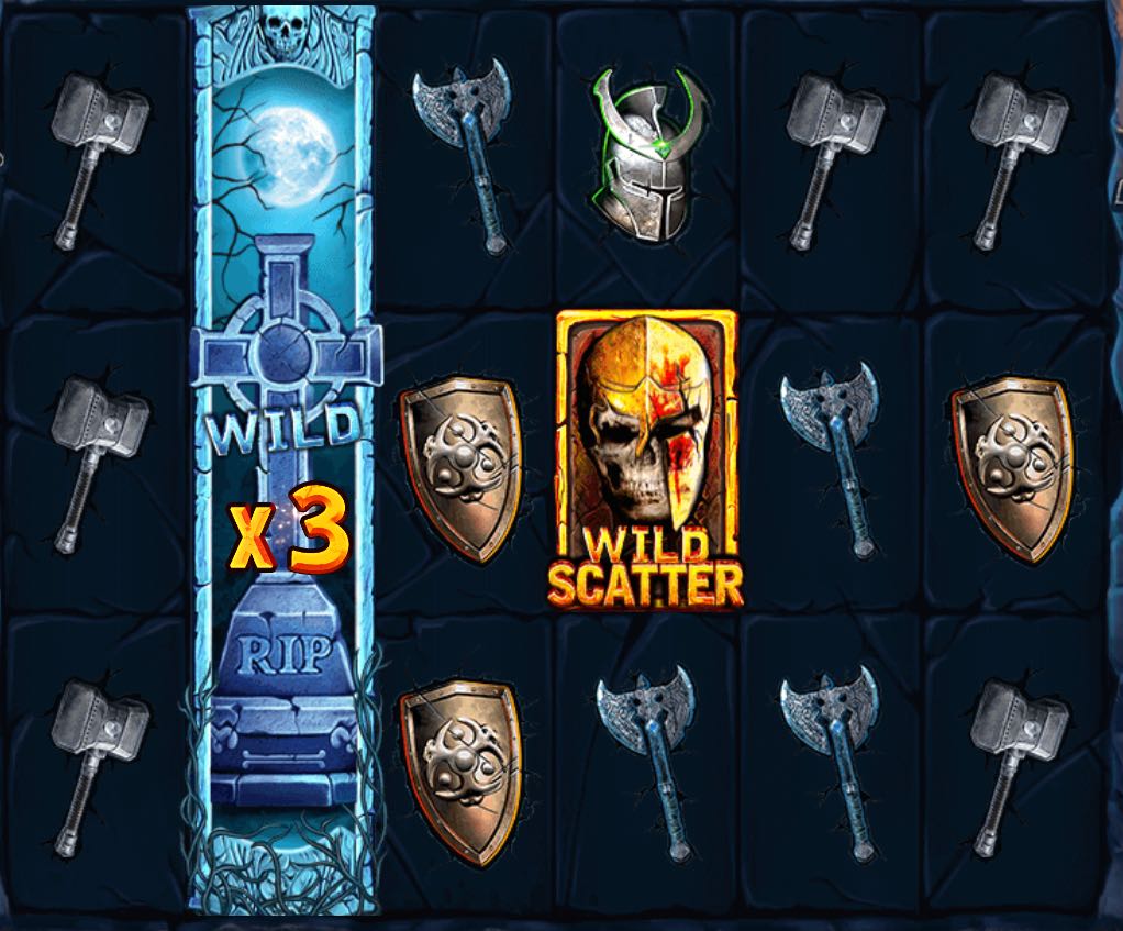 Warrior Graveyard base game tombstone wild